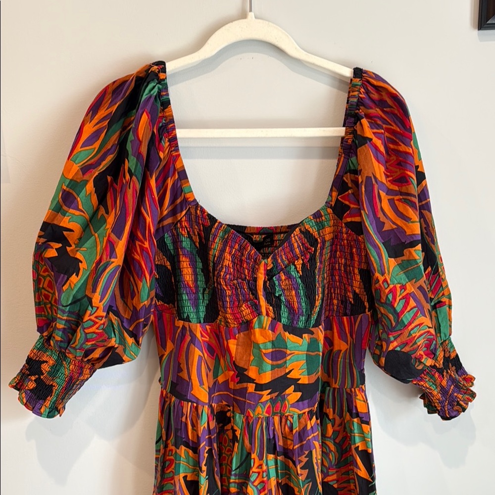 House of Harlow 1960 Multicolor Smocked Dress